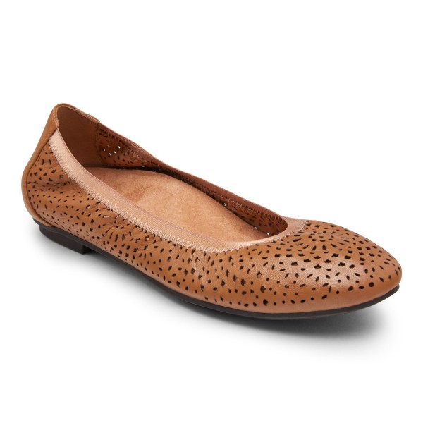 Vionic Flats Ireland - Robyn Flat Brown - Womens Shoes For Sale | PNDBJ-3629